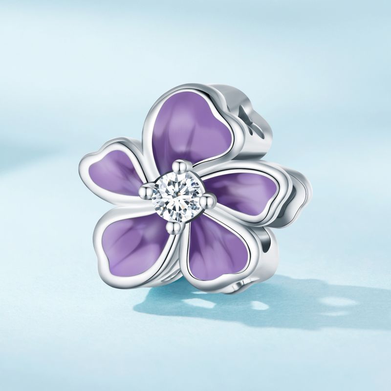 Casual Glam Flower Sterling Silver Inlay Zircon Jewelry Accessories