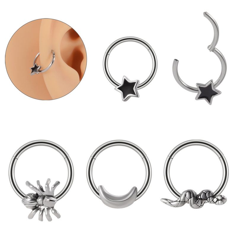 Simple Style Animal Star Stainless Steel Nose Ring In Bulk