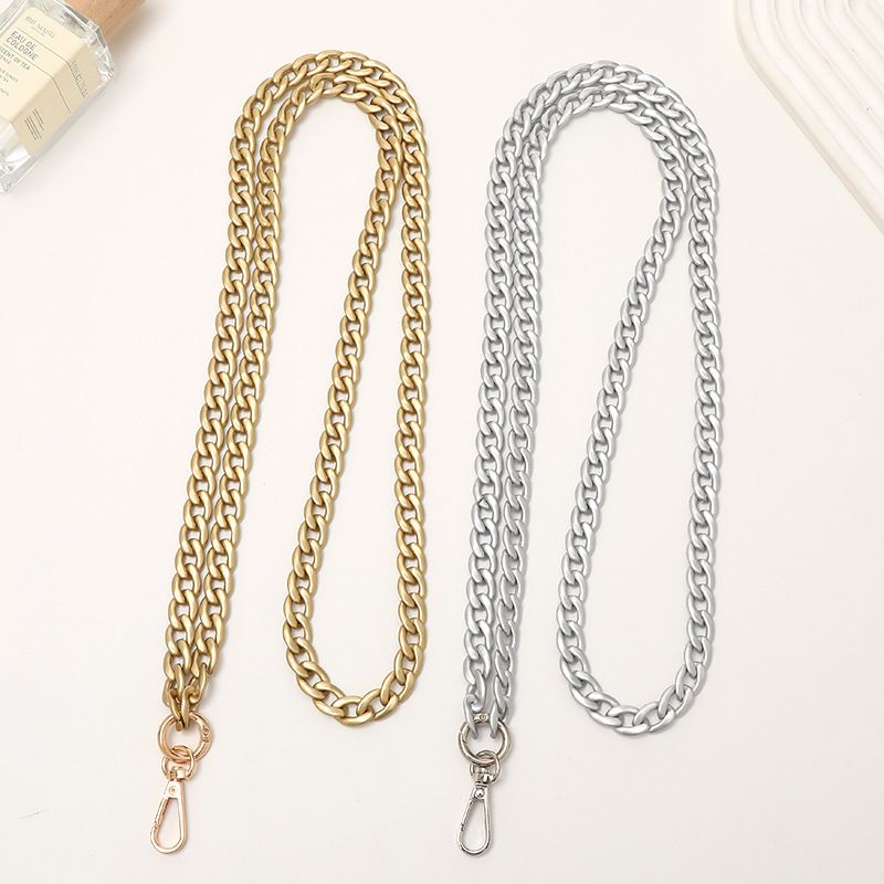 Simple Style Solid Color Arylic Plating Mobile Phone Chain