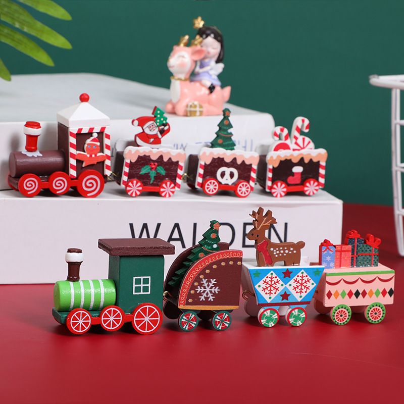 Christmas Cute Modern Style Christmas Tree Santa Claus Wood Daily Party Decorative Props