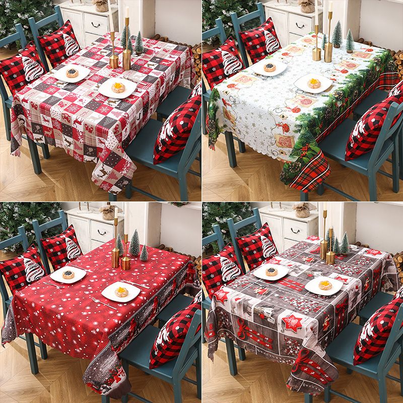 Christmas Cute Elk Cloth Home Party Festival Tablecloth