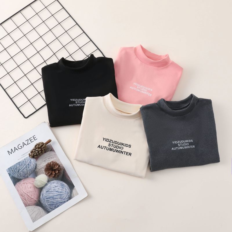 Lässig Einfacher Stil Brief Baumwollmischung T-shirts & Blusen