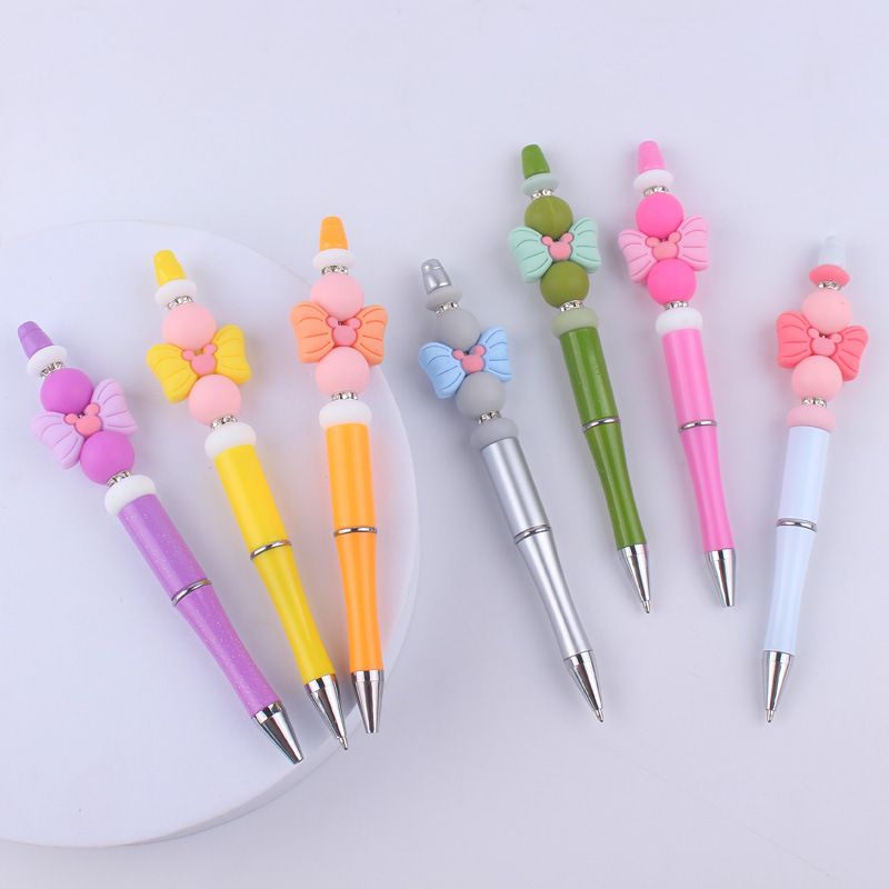1 Piece Bow Knot Learning Plastic Silica Gel Cute Ballpoint Pen
