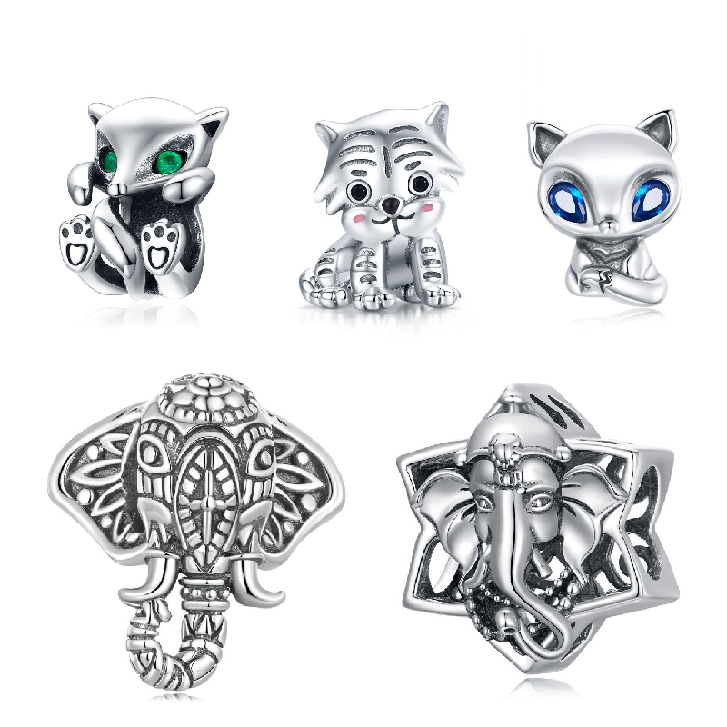 Casual Shiny Fox Unicorn Sterling Silver Inlay Zircon Jewelry Accessories