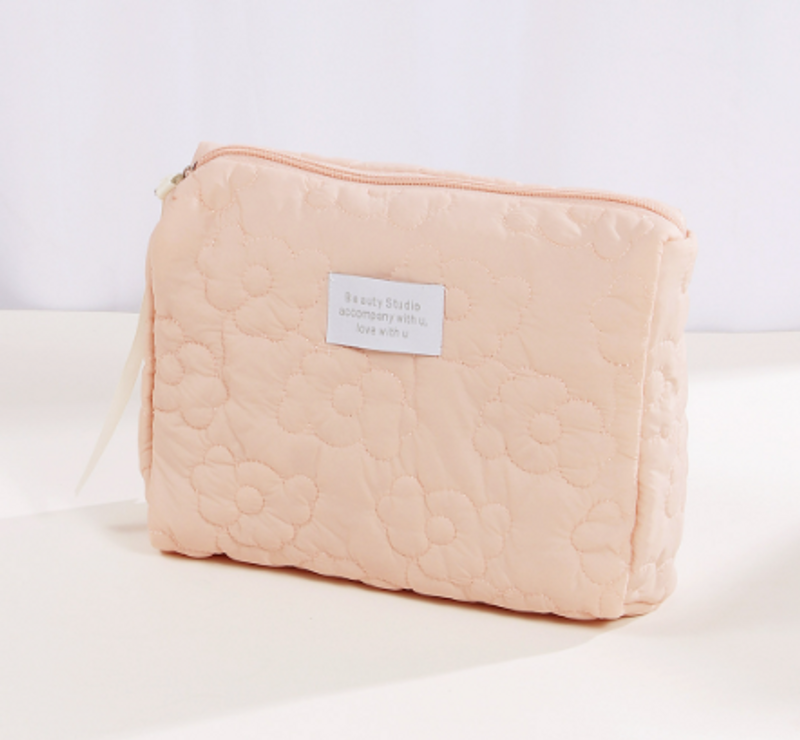 Cute Flower Polyester Square Makeup Bags