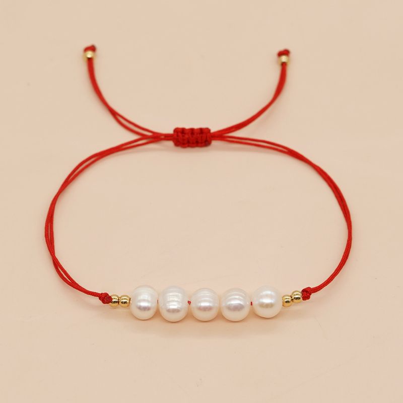 Vintage Style Simple Style Geometric Color Block Freshwater Pearl Bracelets