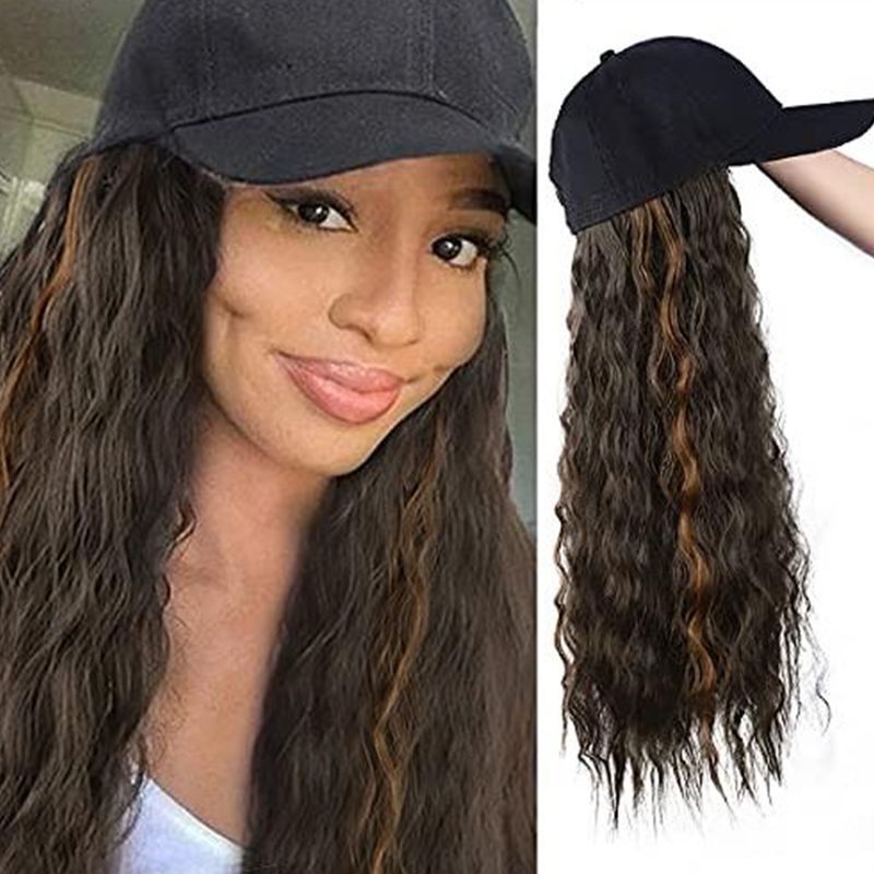 Women's Retro Casual Weekend Chemical Fiber High Temperature Wire Long Curly Hair Wigs