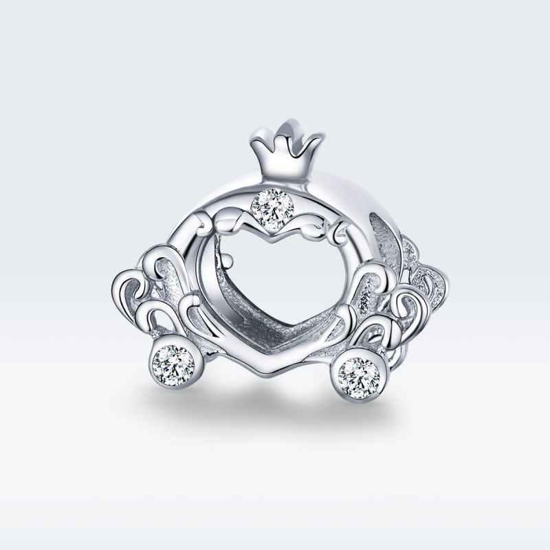 Casual Cute Pumpkin Crown Sterling Silver Inlay Zircon Jewelry Accessories