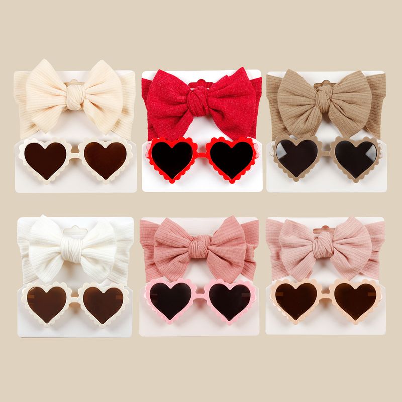 Simple Style Commute Solid Color Bow Knot Plastic Knit Hair Band