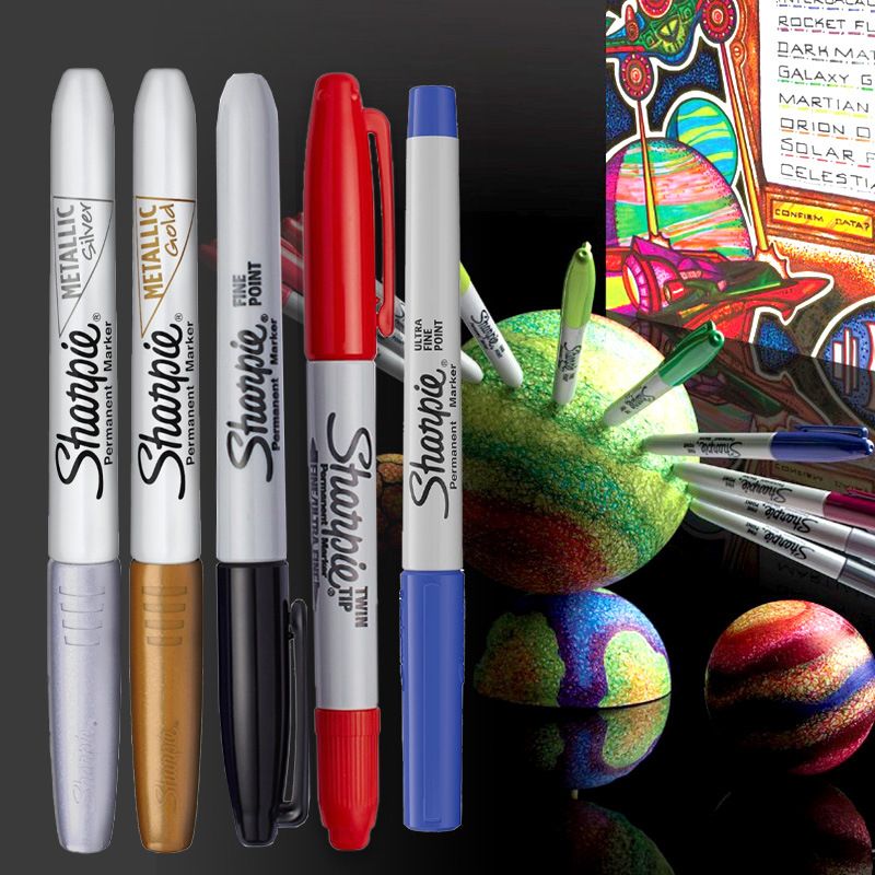 1 Set Color Block Class Pvc Simple Style Marker Pen