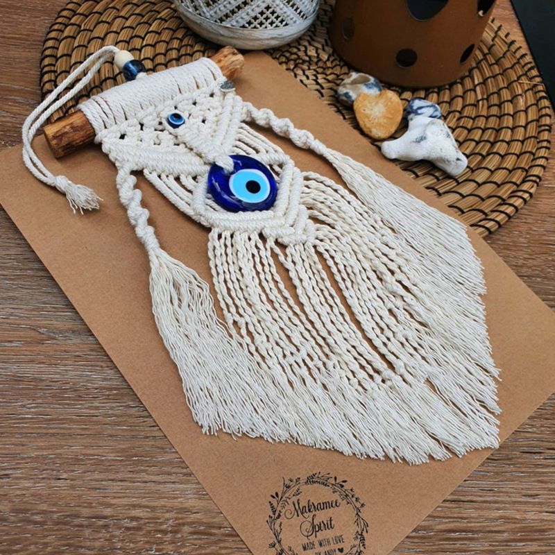 Ethnic Style Devil's Eye Wood Cotton Thread Tapestry