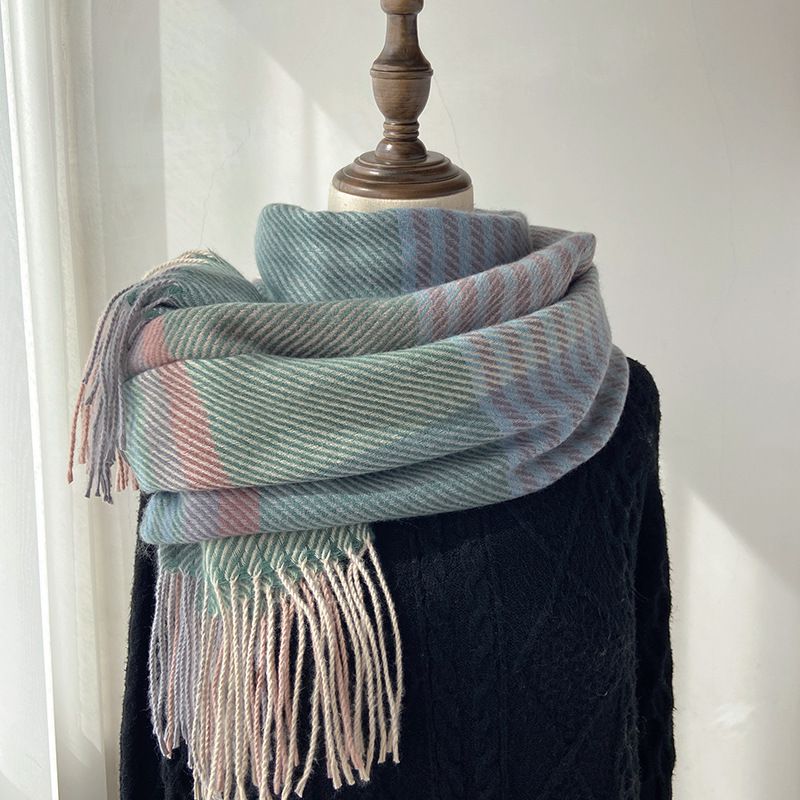 Women's Simple Style Solid Color Imitation Cashmere Printing Scarf