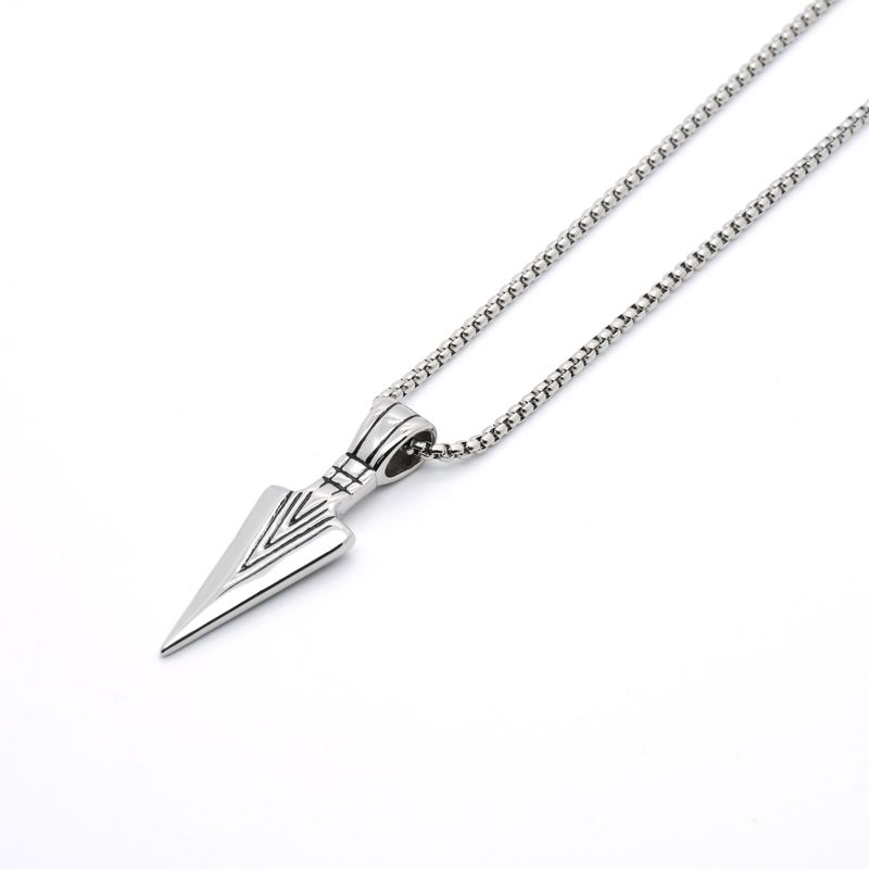 Punk Simple Style Classic Style Arrow Stainless Steel Plating Chain 18k Gold Plated Unisex Pendant Necklace
