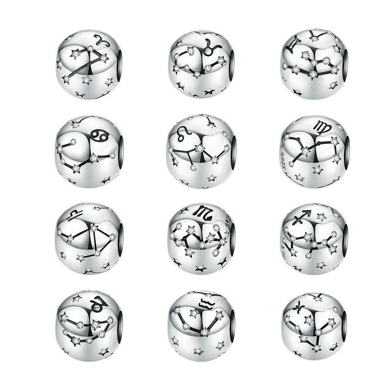 Casual Constellation Sterling Silver Inlay Zircon Jewelry Accessories