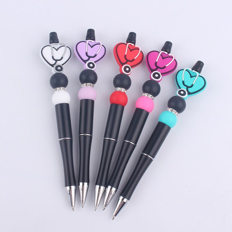 1 Piece Heart Shape Class Learning Daily Mixed Materials Cute Gel Pen