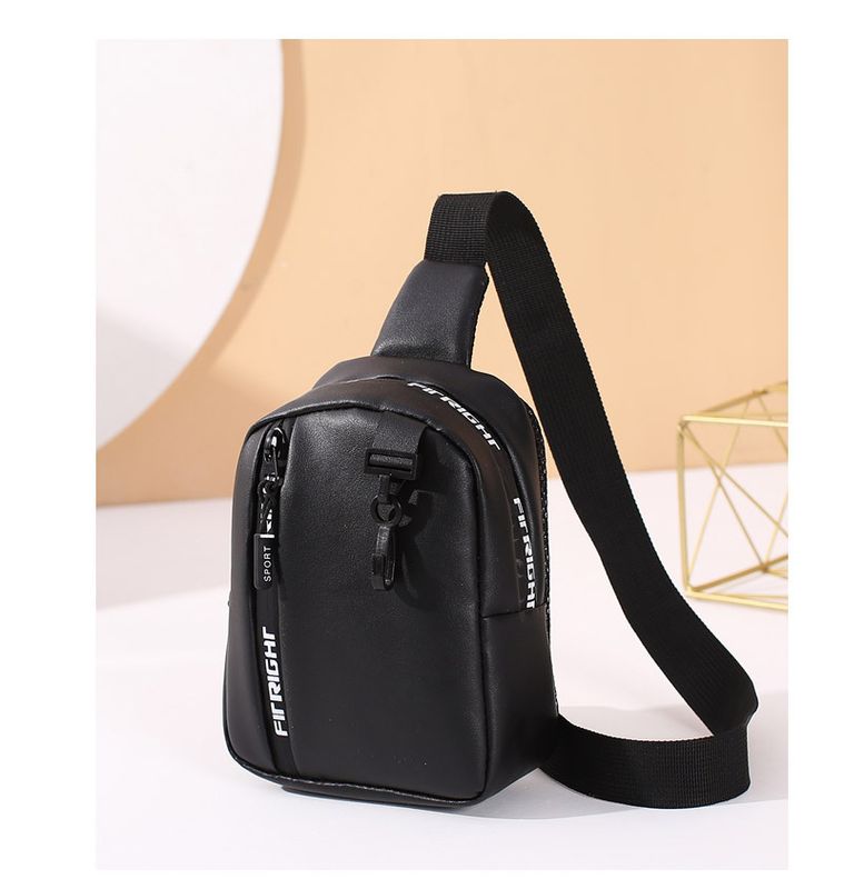 Women's Streetwear Solid Color Pu Leather Waist Bags