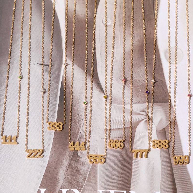 201 Edelstahl Edelstahl 304 Vergoldet Lässig Einfacher Stil Überzug Inlay Anzahl Zirkon Halskette