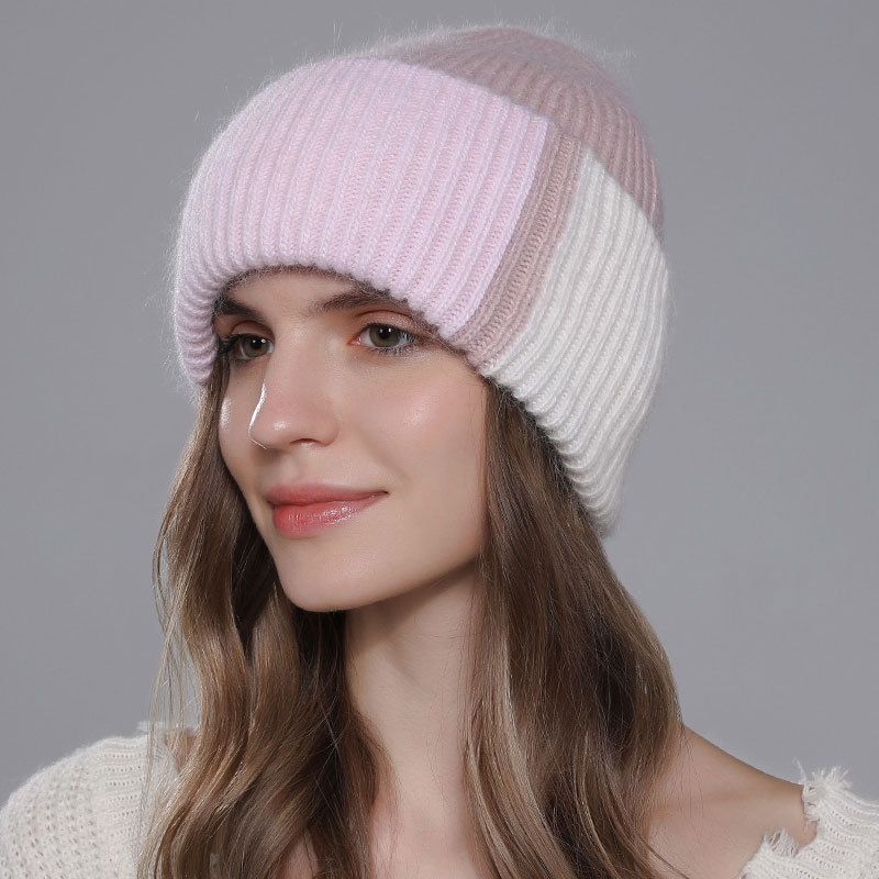 Women's Simple Style Color Block Flat Eaves Wool Cap