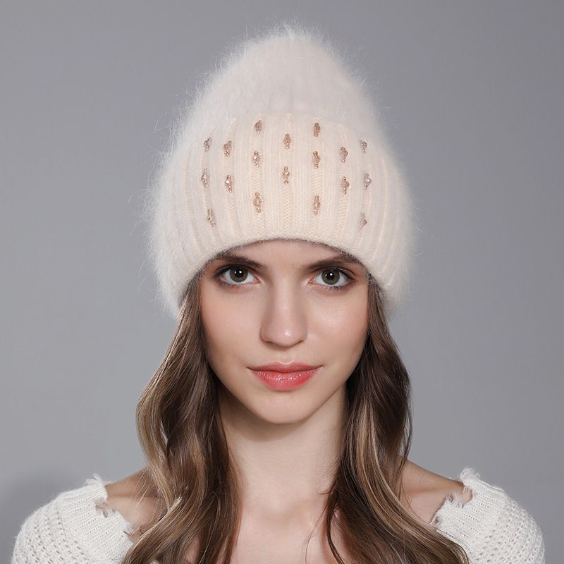 Women's Simple Style Solid Color Eaveless Wool Cap