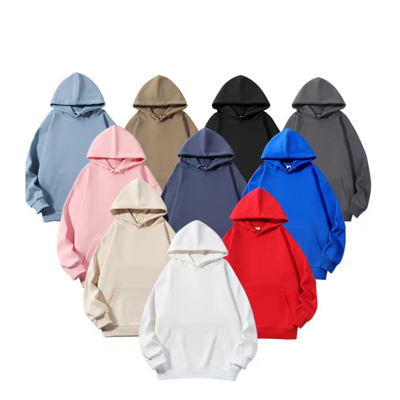 Men's Hoodie Long Sleeve Pocket Casual Simple Style Solid Color