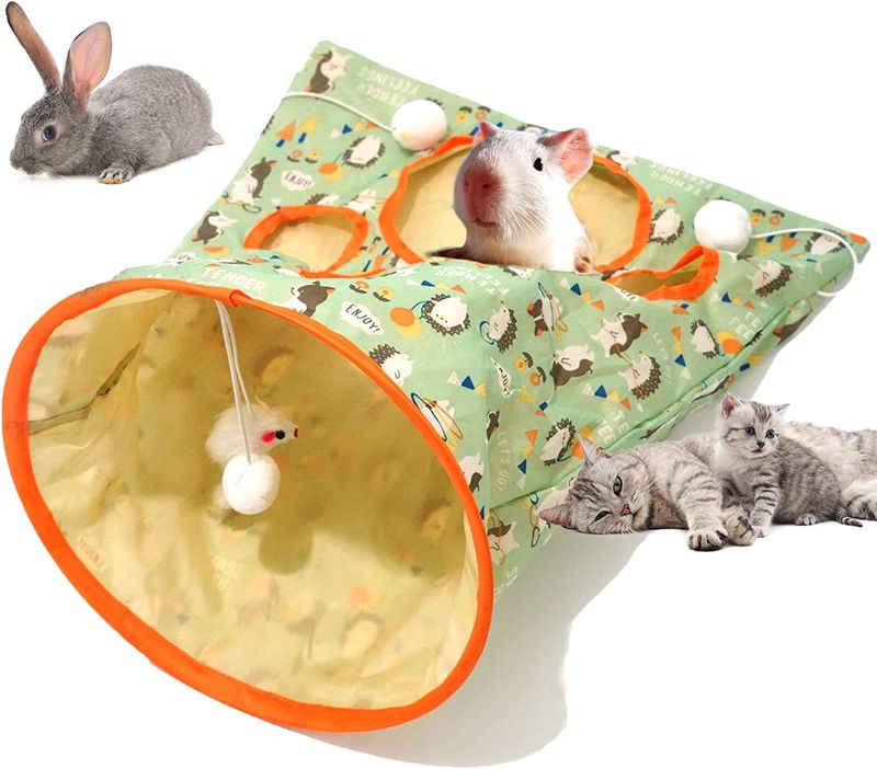 New Arrival Hot Sale Cat Diamond Bag Cat Tunnel Rolling Dragon With Ringing Paper Cat A Facility For Children To Bore Cat Interactive Play Cat Toy Factory