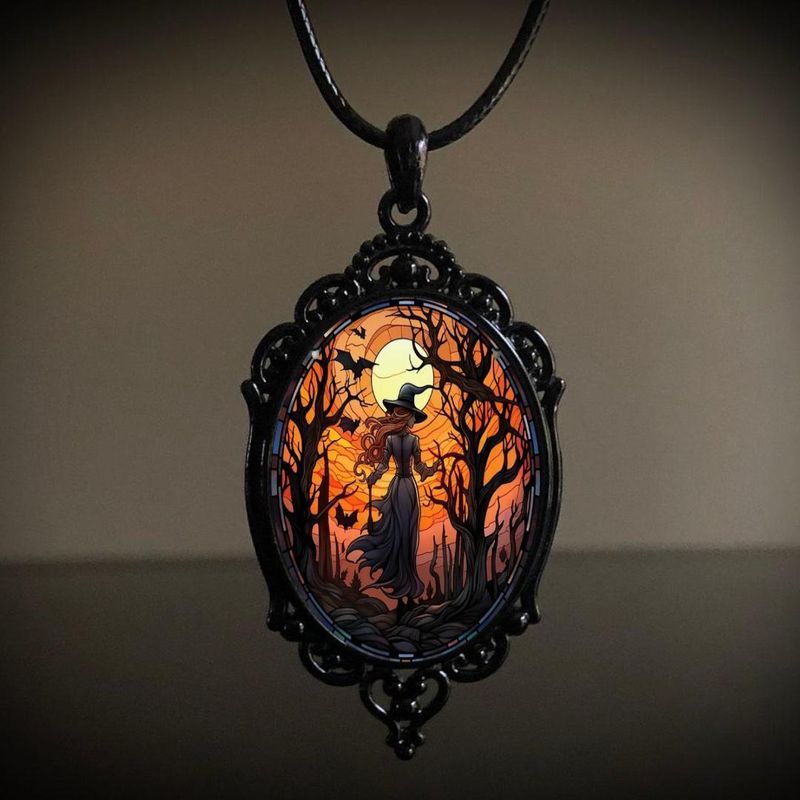 Vintage Style Bat Alloy Plating Halloween Unisex Pendant Necklace