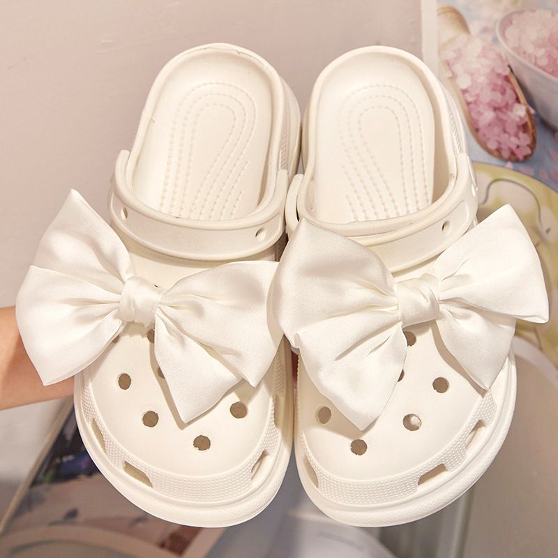 Bow Knot Shoe Accessories Cloth Slippers Summer Shoe Buckle