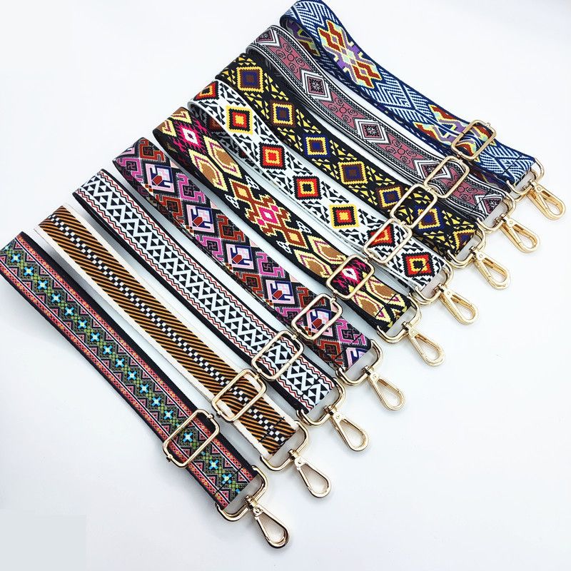 Polyester Color Block Bag Strap 75-130cm