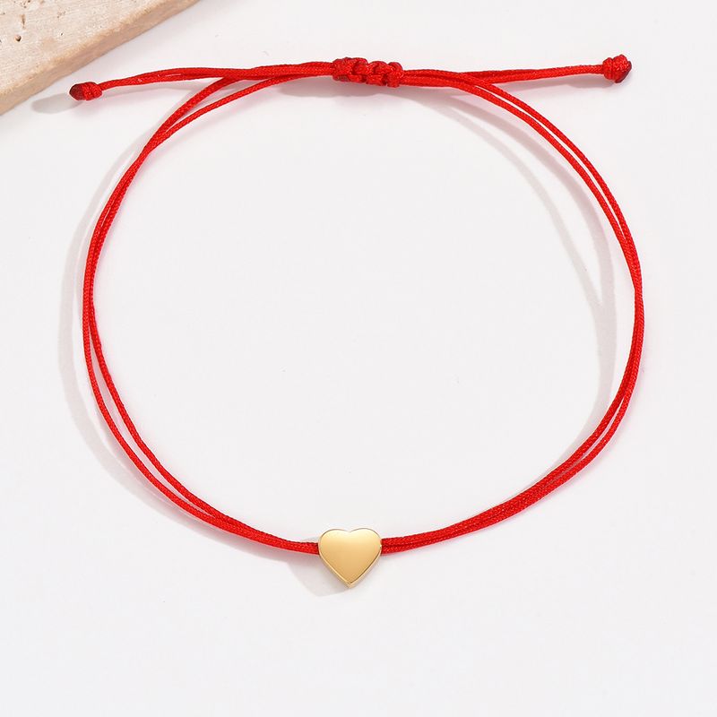 IG Style Modern Style Classic Style Heart Shape 304 Stainless Steel 14K Gold Plated Bracelets In Bulk