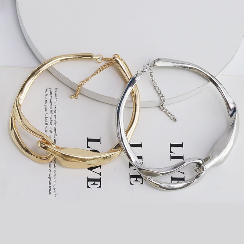 Vintage Style Simple Style Irregular Solid Color Alloy Plating Gold Plated Women's Choker