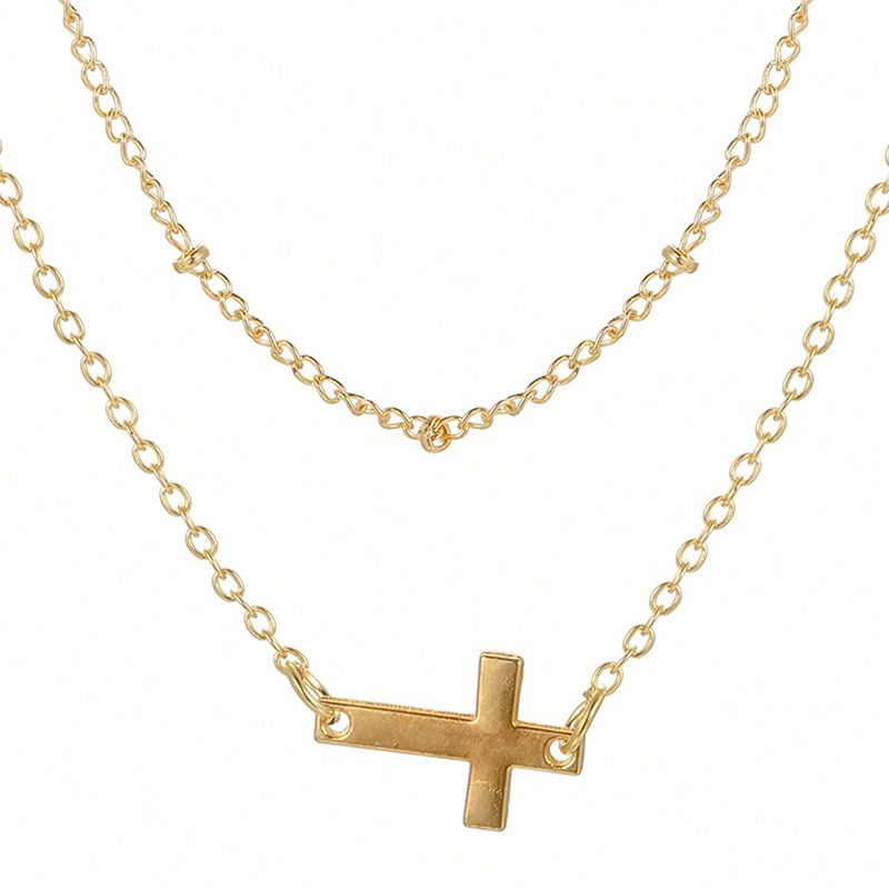 Einfacher Stil Kreuzen Legierung Frau Halskette