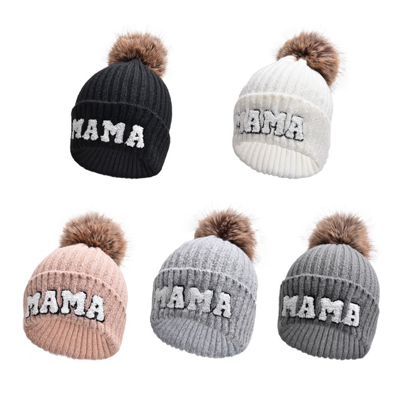 Women's Embroidery Simple Style Sports Letter Embroidery Eaveless Wool Cap