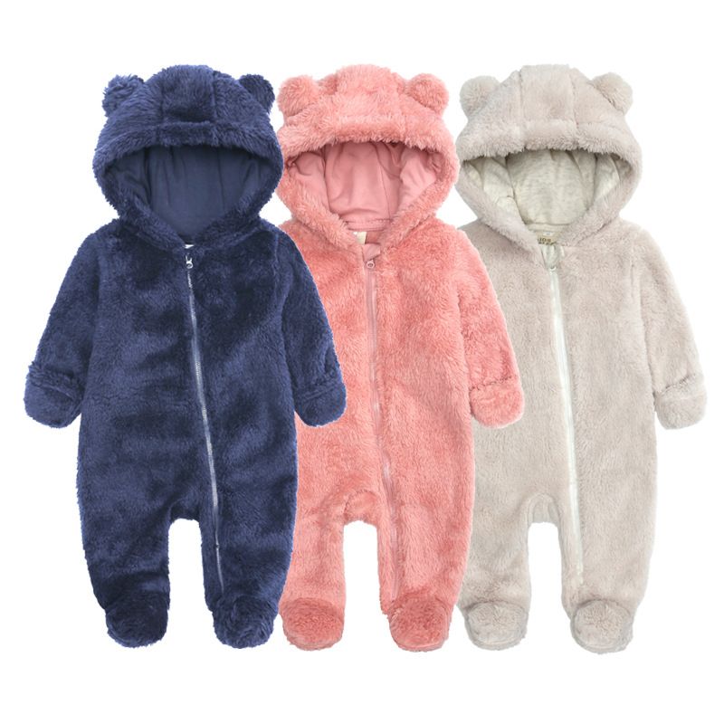 Casual Solid Color Cotton Polyester Baby Rompers