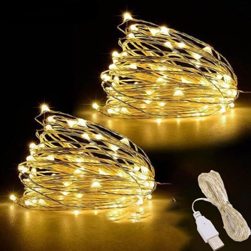 Christmas Casual Cute Solid Color Pc Indoor Party Festival String Lights