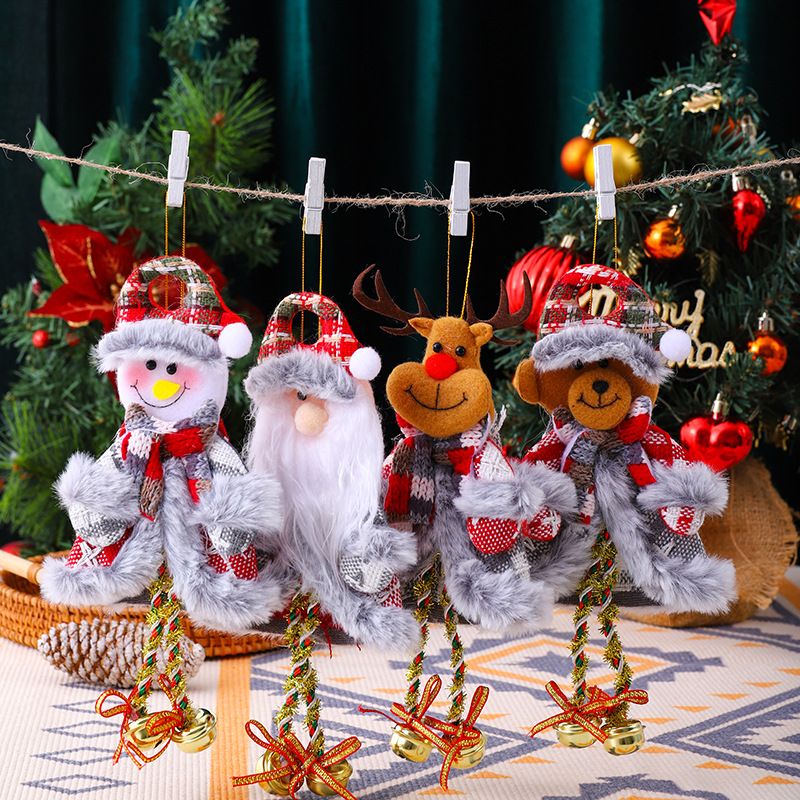 Navidad Estilo De Dibujos Animados Gorro Navideño Papá Noel Tela A Diario Festival Adornos Colgantes