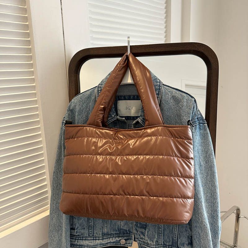 Women's Medium All Seasons Pu Leather Solid Color Streetwear Square Zipper Shoulder Bag