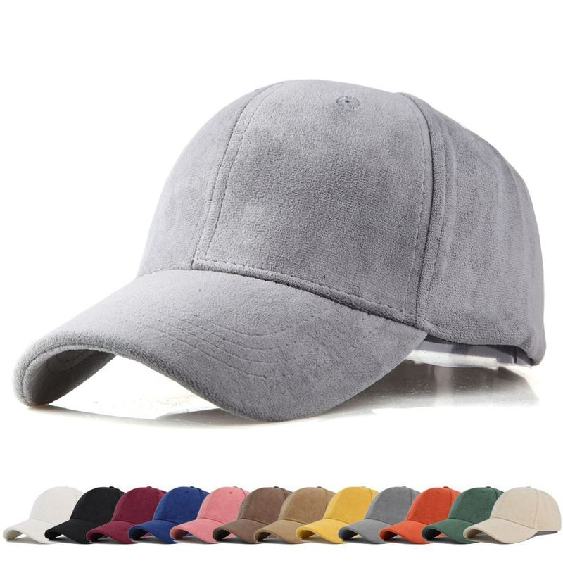 Unisex Basic Classic Style Solid Color Curved Eaves Baseball Cap