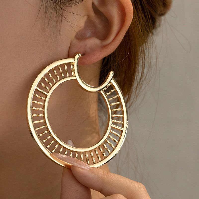 1 Pair Simple Style Round Zinc Alloy Earrings