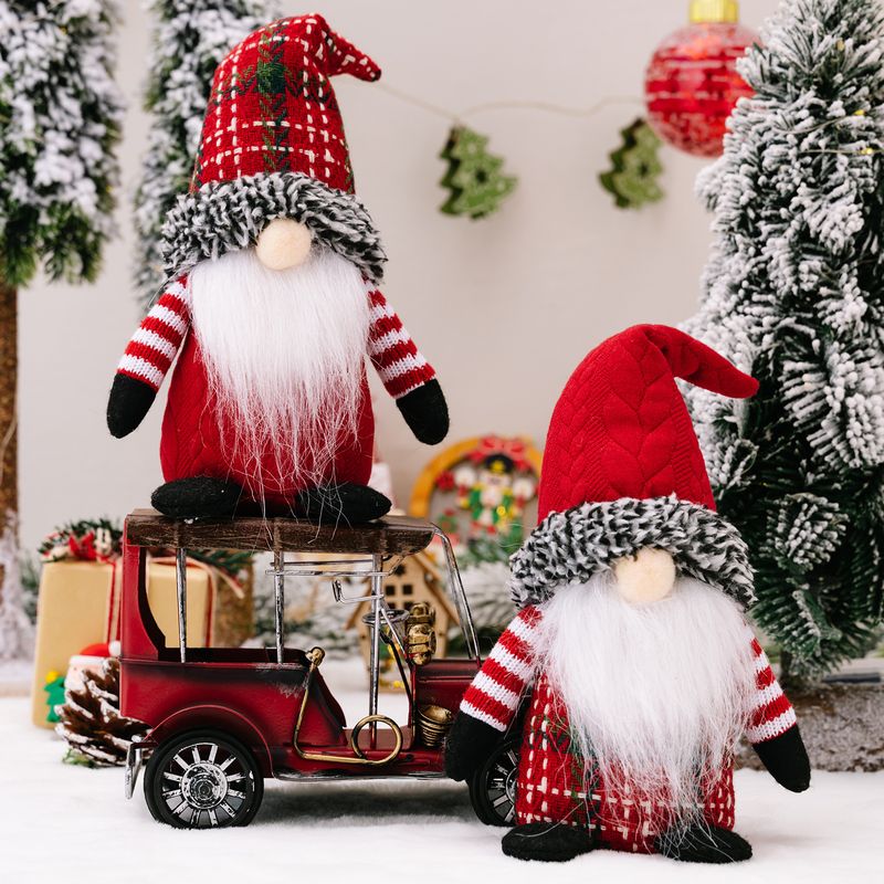 Weihnachten Klassischer Stil Farbblock Tuch Polyester Ferien Dekorative Requisiten