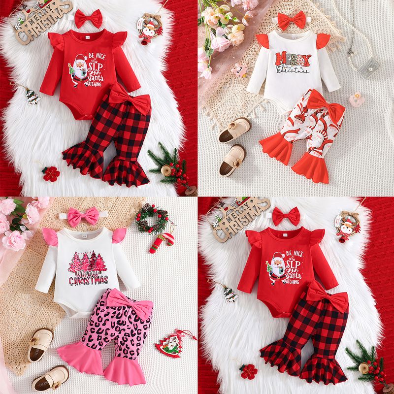 Cute Cartoon Leopard Polyester Girls Clothing Sets