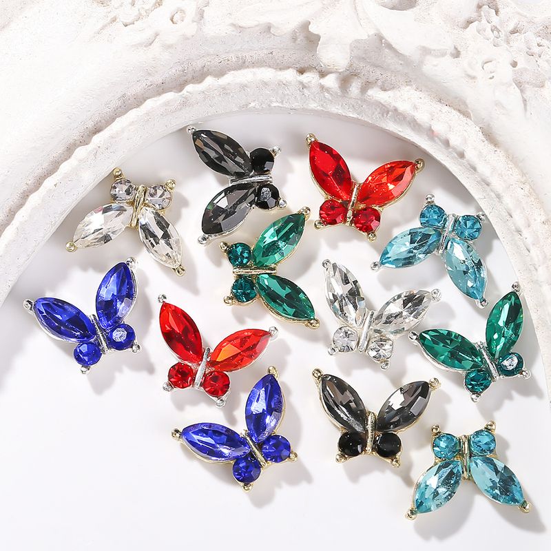 Sweet Butterfly Rhinestone Nail Decoration Accessories 1 Piece