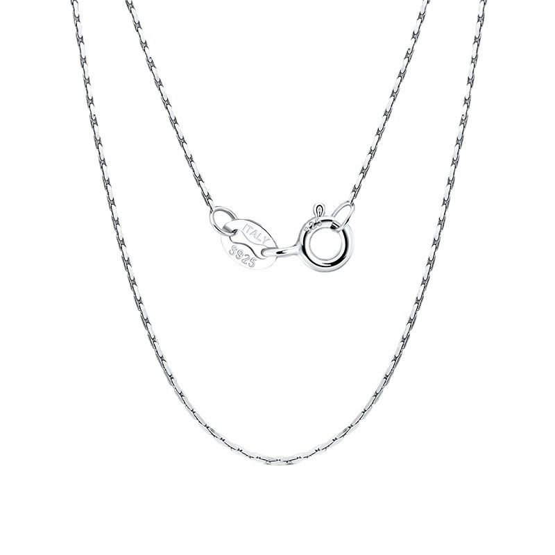 Simple Style Classic Style Geometric Sterling Silver White Gold Plated Rhodium Plated Silver Plated Necklace In Bulk