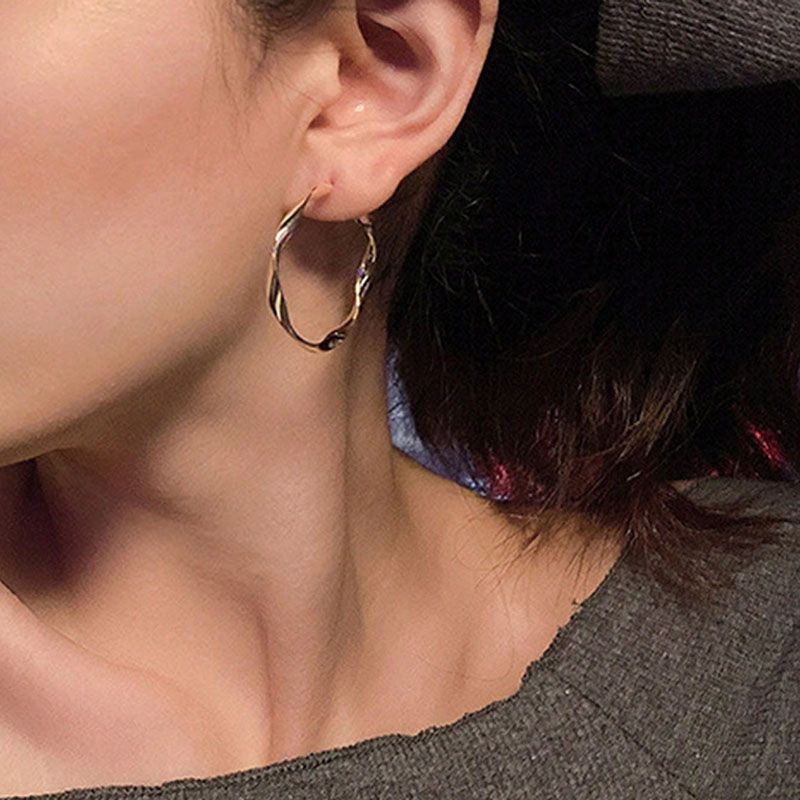 Bijoux En Gros Style Simple Couleur Unie Alliage Des Boucles D'oreilles
