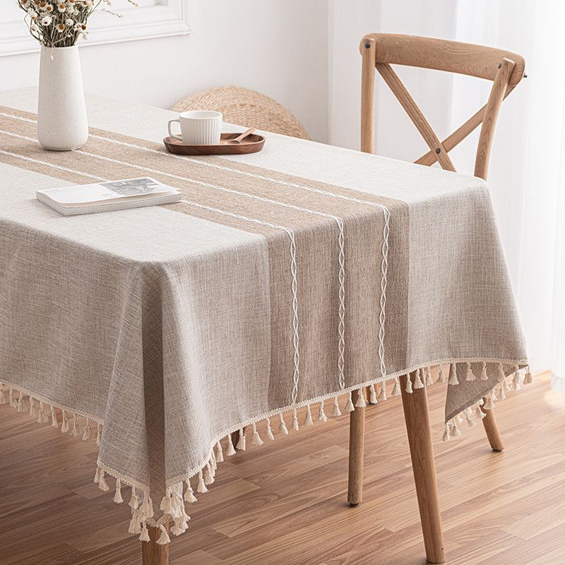 Casual Vacation Stripe Polyester Tablecloths Artificial Decorations