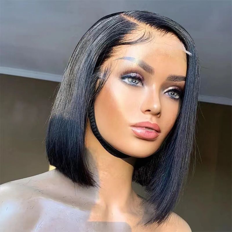 Women's Casual Elegant Casual Street High Temperature Wire Side Points Short Straight Hair Wigs