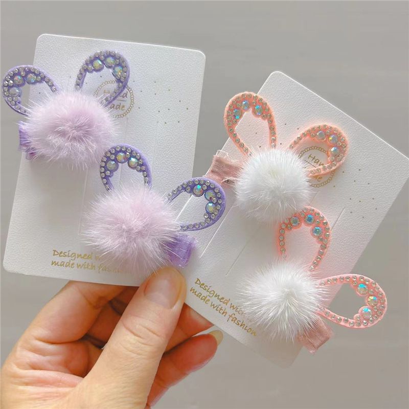 Sweet Solid Color Imitation Mink Hair Clip