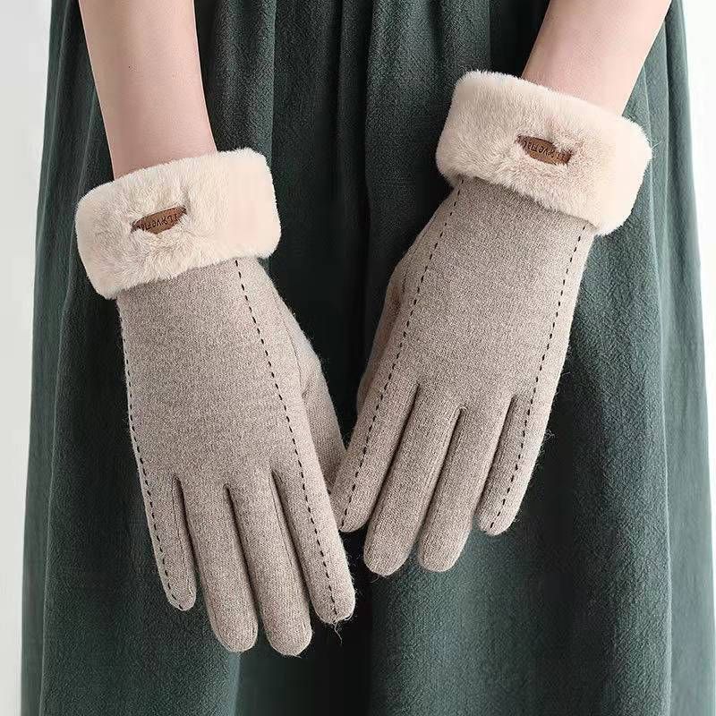 Frau Elegant Einfarbig Handschuhe 1 Paar