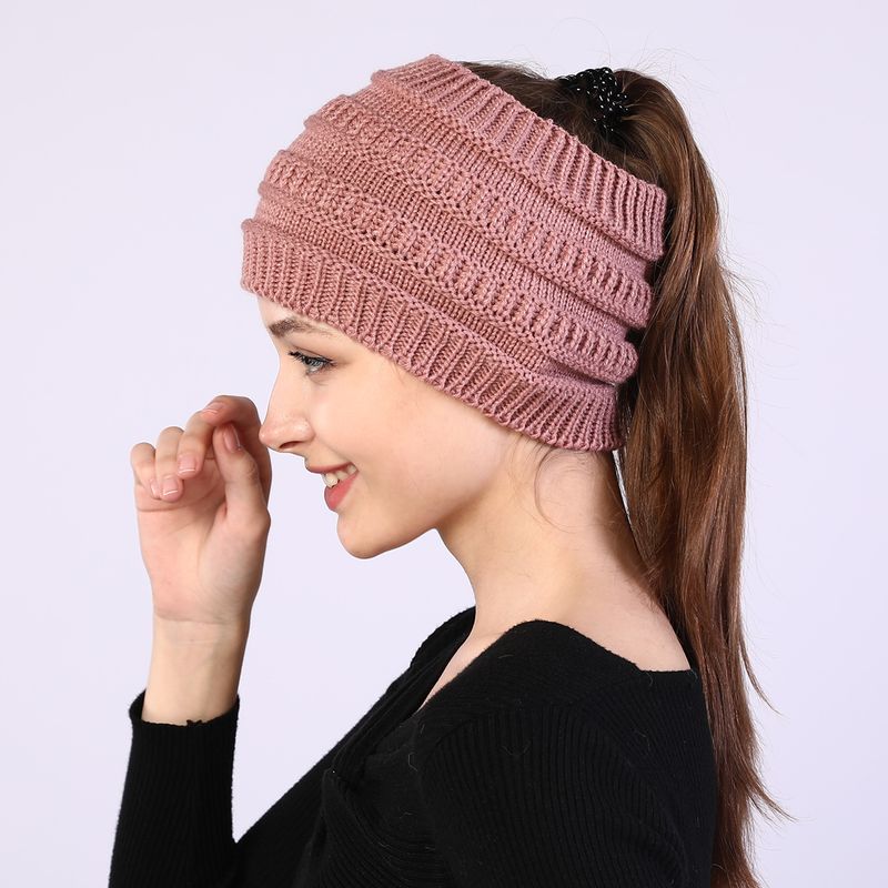 Women's Simple Style Solid Color Wool Braid Hair Band