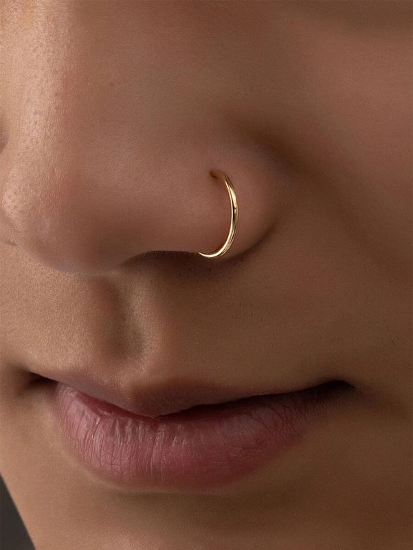 Ig Style Cool Style Solid Color Stainless Steel Nose Ring