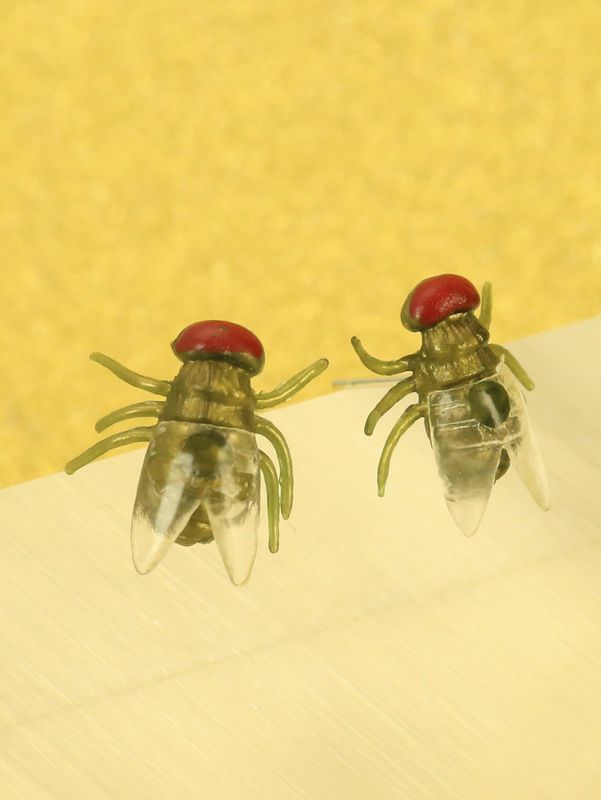 1 Paire Drôle Style Simple Insecte Fly Alliage Résine Boucles D'oreilles
